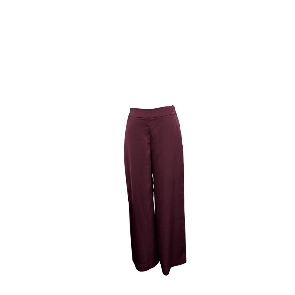 Old Navy High-Rise Full-Length Burgundy Wide-Leg Pants Size 6